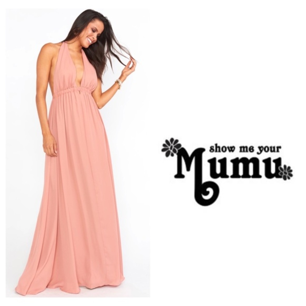 💖HP💖 SMYM Luna Chiffon Maxi in Rose Bud Pink